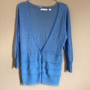 Ruffle one button cardigan‎